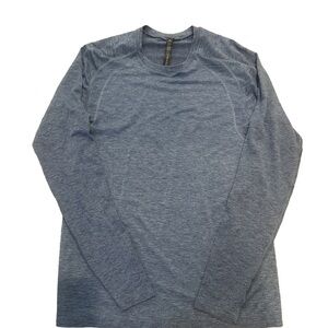 lululemon athletica Heathered Blue Long Sleeve Tee